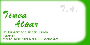timea alpar business card